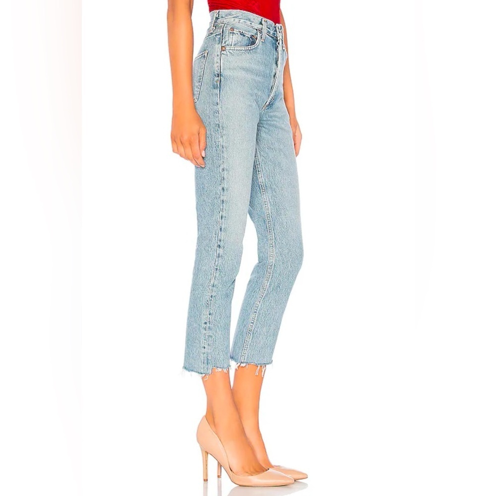 AGOLDE Riley High Rise Straight Crop Jeans Zephyr 25 - Picture 3 of 12